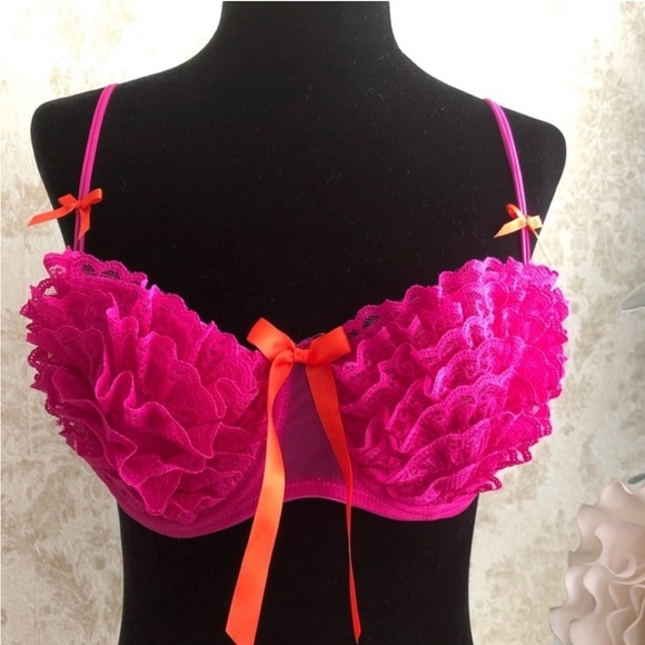 La SENZA Other - La SENZA Pink and Orange Ruffle Bra
